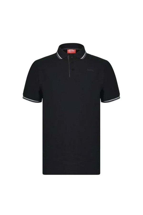 Slazenger Polo T-shirt Μαυρο-γκρι