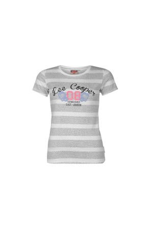 Lee Cooper T-Shirt-λευκο-γκρι