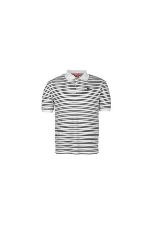 Slazenger Polo T-shirt-Ριγε-γκρι-λευκο